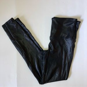 Spanx Faux Leather Leggings Black L